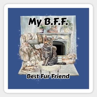 My B.F.F. American Shorthair cat Magnet